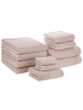 Beliani 11er-Set Handtuch ATAI in Rosa