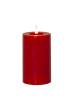 MARELIDA LED Kerze LINA Echtwachs 3D Flamme H: 17,5cm in rot