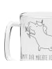Mr. & Mrs. Panda Bierkrug Einhorn Blume mit Spruch in Transparent