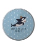 Mr. & Mrs. Panda Blechdose rund Orca Zylinder mit Spruch in Blau Pastell