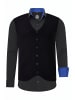 Rusty Neal Hemd mit Weste 2er Set in Schwarz / Sax
