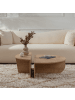 CALICOSY 2er-Set Tischs  in Helles Holz  - (W) 90  x (H) 35  x (L) 90  cm