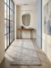 KADIMA DESIGN Flachgewebe-Teppich Handgewebt MEDWAY 65% Wolle Pflegeleicht in Blau