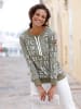 WITT WEIDEN Sweatshirt in khaki-ecru-bedruckt