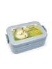 Mr. & Mrs. Panda Lunch Box Chinchilla Blume Design mit Spruch in Blau Pastell