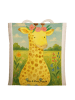 Mr. & Mrs. Panda Tote Bag Giraffe Blumenkranz Design ohne Spruch in Weiß