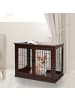 Pawhut Hundekäfig Braun L58,5 x B81 x H66 cm