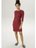 Aniston SELECTED Jerseykleid in pink-rot-schwarz