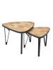 KADIMA DESIGN Design Couchtisch 2er Set Mango / Massivholz Satztisch