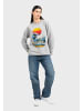 OLDSKULL Sweatshirt Retro Pixel Wave Logo Graphic in Heather Grey