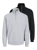 Jack & Jones Sweattroyer Bradley in Schwarz / hellgrau