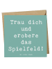 Mr. & Mrs. Panda Grußkarte Spruch Neue Sportart Mut mit Spruch in Meeresbrise