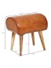 KADIMA DESIGN Sitzhocker | Echtleder/Holz, 45x53x40cm, Turnbock