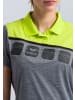 erima 5-C Poloshirt in grau melange/lime pop/schwarz