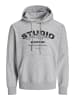 Jack & Jones Kapuzenpullover in Light Grey Melange