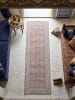 KADIMA DESIGN Teppich Kurzflor waschbar VERNANTE Rosetten Esszimmer in Terrakotta-Creme