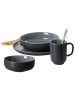 Ritzenhoff & Breker 6er Set Eierteller Jasper in – ø 12 cm in schwarz