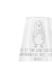 Mr. & Mrs. Panda Weißwein Glas Pinguin Lolli mit Spruch in Transparent