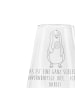Mr. & Mrs. Panda Weißweinglas Pinguin Lolli mit Spruch in Transparent