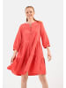 Camel Active Musselin Stufenkleid mit Knopfleiste in Coral