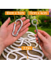AMANKA Hängestuhl Befestigung Karabiner mit Seil weiss