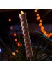 MARELIDA LED Solar Stabkerze Twist Deko Gartenstecker H: 106cm in pastellrosa