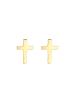 Elli Ohrringe 925 Sterling Silber Kreuz in Gold