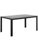 Beliani Gartentisch COMO in Grau/Schwarz - (W) 90 x (H) 74 x (L) 150 cm