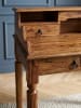 KADIMA DESIGN Landhaustisch Sheesham-Holz, Vintage-Look, 3 Schubladen, praktisch