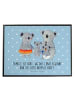 Mr. & Mrs. Panda Schreibunterlage Koala Familie mit Spruch in Blau Pastell