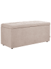 Beliani Ottomane OREM in Beige/Schwarz - (W) 100 x (H) 42 x (L) 40 cm