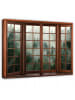 WALLARENA Leinwandbild Fenster in Grün