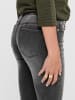 JACQUELINE de YONG Skinny Fit Jeans Ankle Cut JDYSONJA Stretch Hose mit Fransen in Dunkelgrau