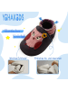 Yihakids Baby Krabbelschuhe aus Leder, weiche Lauflernschuhe mit rutschfester Sohle 