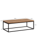 FineBuy Couchtisch in Braun / Akazie / 120x60x40