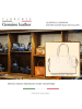 Florence Leder Handtasche Florence Tasche beige ca. 35cm
