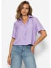 SASSYCLASSY Bluse in Crincle Optik in Flieder
