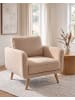 Beliani Sessel KILJA in Beige/Braun - (W) 87 x (H) 85 x (L) 85 cm