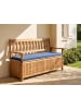Beliani Gartenbank SOVANA in Braun/Blau - (W) 160 x (H) 91 x (L) 60 cm