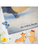 Mr. & Mrs. Panda Strandtuch Pinguin mHerzieren Design mit Spruch in Eisblau