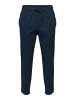 Only&Sons Leinen Baumwolle Stoffhose mit Tunnelzug ONSLINUS in Dunkelblau