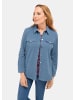 GOLDNER Kurzgröße:  Moderne Hemdjacke, trageangenehm in rauchblau