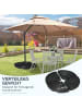 Outsunny Sonnenschirmständer in Schwarz 100L x 100B x 8H cm
