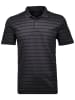 Ragman Softknit-Polo Jersey, gestreift in Schwarz
