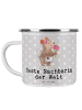 Mr. & Mrs. Panda Emailletasse Maus Beste Nachbarin der Welt mit ... in Grau Pastell