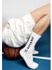 camano Sportsocken mit Grip Extrastark Anti Rutsch Fußballsocken Tennissocken Schweißabsorbierend Perfekter Sitz  Coolmax Netzbelüftung  verstärktem Fersen- und Zehenbereich 2er Pack function in Weiß