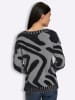 Heine Pullover in steingrau-schwarz-gemustert