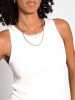 SASSYCLASSY Doppellagiges, geripptes Tank Top in Offwhite