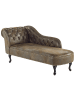 Beliani Chaiselongue NIMES in Braun/Schwarz - (W) 169 x (H) 79 x (L) 65 cm