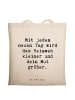Mr. & Mrs. Panda Shopping Bag Spruch Heimweh überwinden Mut mit ... in Creme